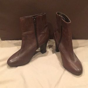 Cowboy style leather boots.